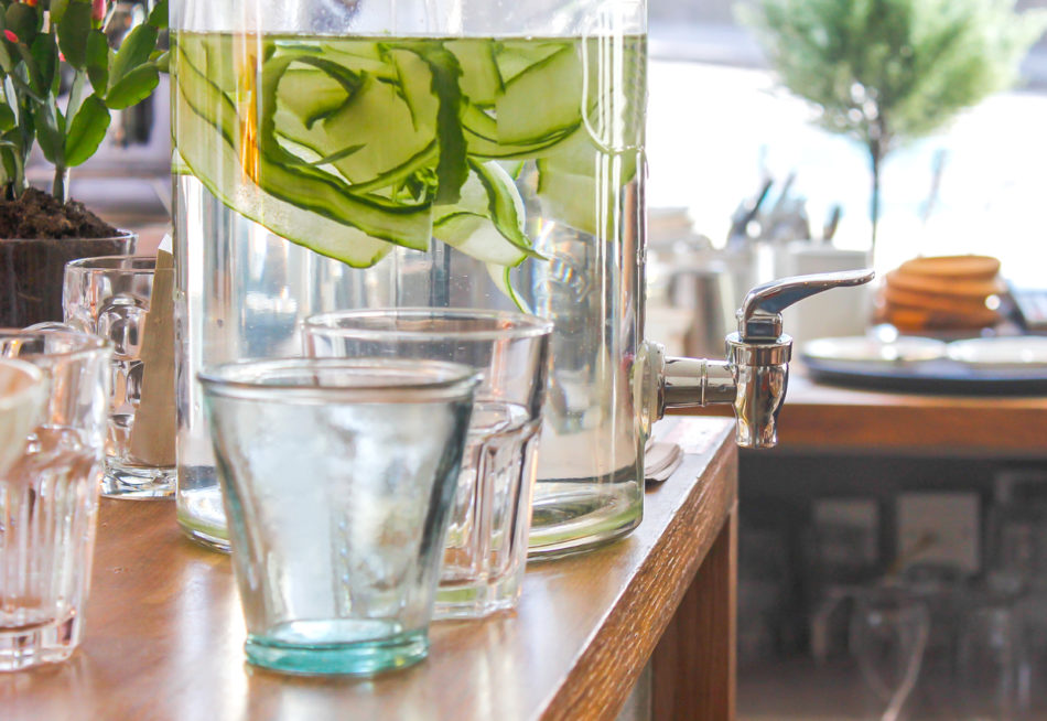 Cucumber infused water