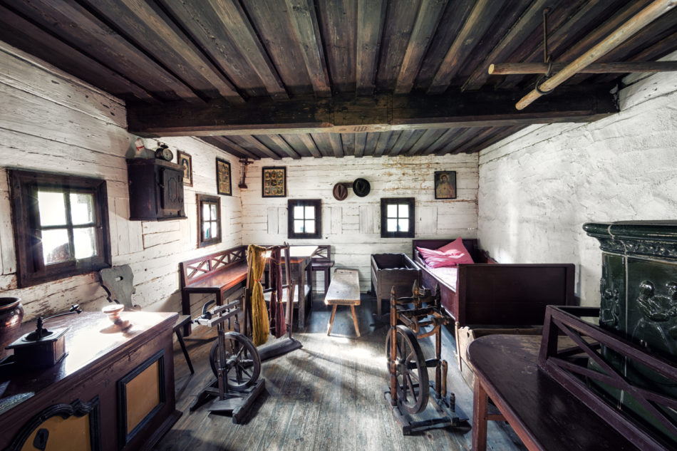 Example Of An Old Wooden House Built For Retired Farmers